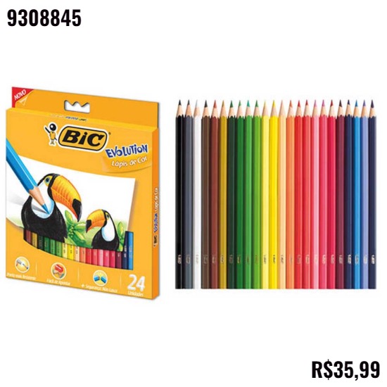 LAPIS DE COR BIC EVOLUTION COM 24 CORES